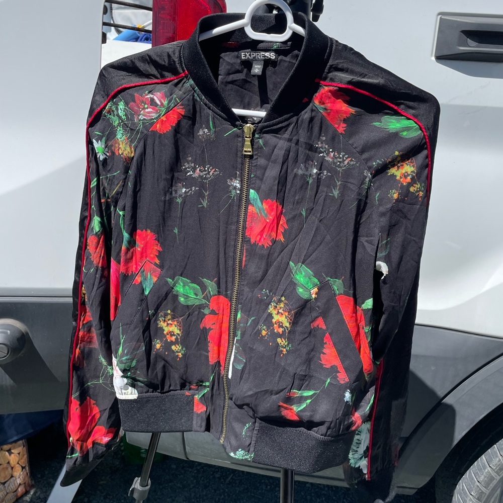 Floral bomber jacket
